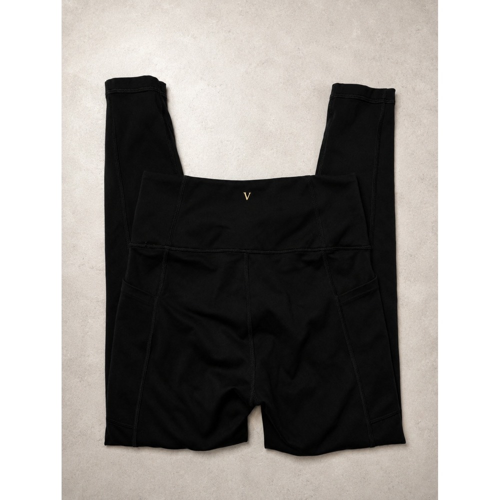 Victoria's Secret Leggings Women 4 Black High Rise Side Pockets Activewear